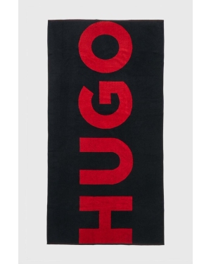 HUGO ręcznik bawełniany kolor czarny 50491853