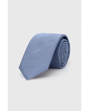 HUGO krawat jedwabny kolor niebieski 50468199