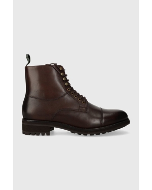 Polo Ralph Lauren buty skórzane Bryson Boot męskie kolor brązowy 812754384001