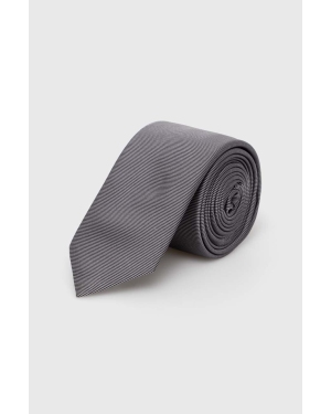 HUGO krawat jedwabny kolor czarny 50468199