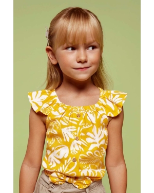 Mayoral bluzka dziecięca kolor żółty wzorzysta