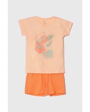 zippy piżama bawełniana dziecięca 2-pack kolor pomarańczowy z nadrukiem