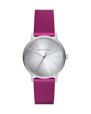 Armani Exchange zegarek damski kolor różowy