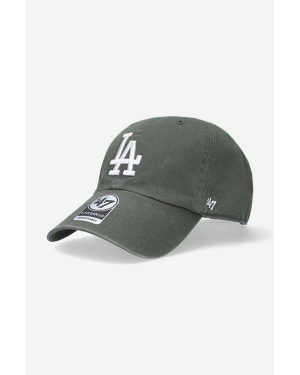 47brand czapka z daszkiem bawełniana MLB Los Angeles Dodgers kolor zielony z aplikacją B-RGW12GWSNL-MSG