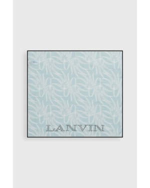 Lanvin apaszka z domieszką jedwabiu kolor niebieski wzorzysty 6L4545.SR672