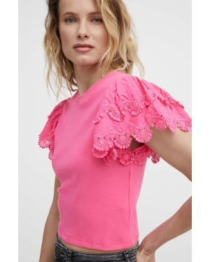 Answear Lab bluzka damska kolor różowy gładka