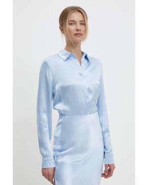 Answear Lab koszula damska kolor niebieski relaxed z kołnierzykiem klasycznym