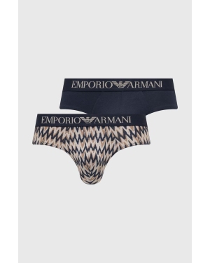 Emporio Armani Underwear slipy 2-pack męskie kolor granatowy 111733 4R504