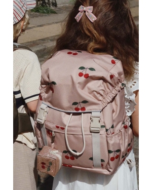 Konges Sløjd plecak dziecięcy kolor różowy duży z nadrukiem