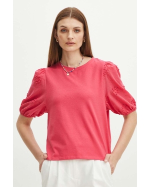 Medicine t-shirt bawełniany damski kolor różowy