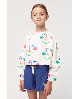 Bobo Choses bluza bawełniana dziecięca kolor biały wzorzysta