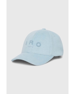 IRO czapka z daszkiem kolor niebieski z aplikacją