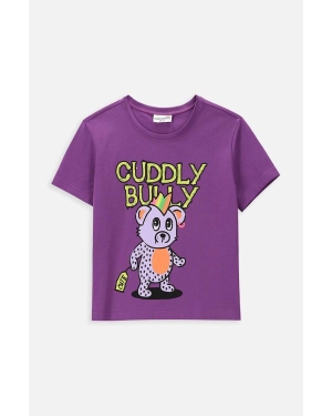 Coccodrillo t-shirt dziecięcy kolor fioletowy