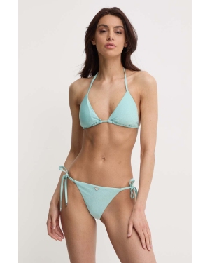 Emporio Armani Underwear dwuczęściowy strój kąpielowy kolor turkusowy lekko usztywniona miseczka 262740 4R302