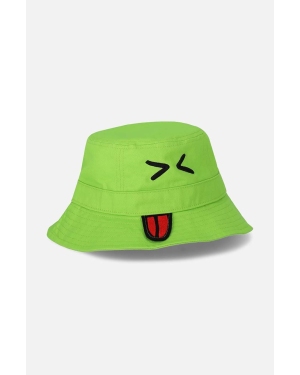 Coccodrillo kapelusz bawełniany dziecięcy kolor zielony bawełniany