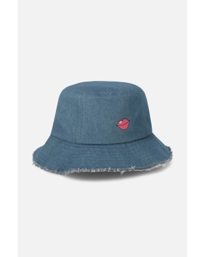 Coccodrillo kapelusz bawełniany dziecięcy kolor niebieski bawełniany