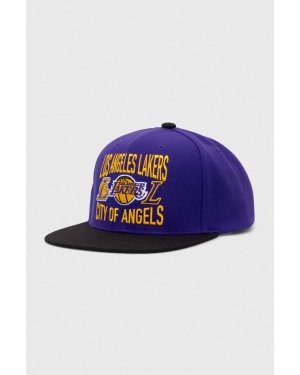 Mitchell&Ness czapka z daszkiem NBA LOS ANGELES LAKERS kolor fioletowy z aplikacją