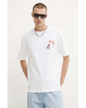 Samsoe Samsoe t-shirt bawełniany SAGIOTTO kolor biały z nadrukiem U24200007