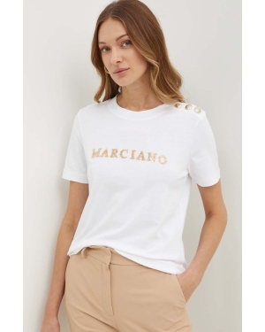 Marciano Guess t-shirt bawełniany VIVIANA damski kolor biały 4GGP18 6255A