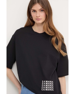 La Mania t-shirt bawełniany CAYLEE KROJ LUCY damski kolor czarny CAYLEEKROJLUCY