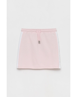 Calvin Klein Jeans Spódnica dziecięca IG0IG01310.PPYY kolor różowy mini prosta